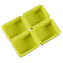 4 Cavity Rectangle Silicone Molds For Soap Making 3D Handmade Soap Forms Tray Mould M019 2024 - buy cheap