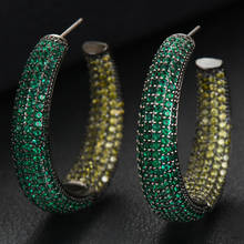 missvikki Luxury Trendy DUBAI Style Hoop Earrings for Noble Women Bridal Wedding Party Show boucle d'oreille femme High Quality 2024 - buy cheap