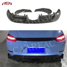 Rear Diffuser Spoiler Lip Splitters Cover fit for Porsche 718 Cayman Boxster Base S 2016-2019 Carbon Fiber Bumper Protector 2024 - buy cheap