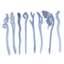 Women Headdress DIY Epoxy Resin Mold Set Silicone Hairpin Mould Girls Hair Jewelry Making Molds 2024 - buy cheap