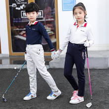 New Arrival Children Long Sleeve Golf Shirts Boys Girls Breathable Tops Turn Down Collar Casual Tops Golf Sportswear D1036 2024 - buy cheap