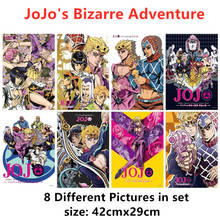 Jojos bizarro aventura poster adesivo brinquedos tamanhos 42x29 cm aleatório 8 imagens 2024 - compre barato