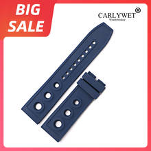 CARLYWET 22 24mm Yellow High Quality Rubber Silicone Replacement Wrist Watch Band Loops Belt For Breitling Seiko Tudor Panerai 2024 - buy cheap