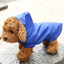 Chubasquero con capucha para perro, reflectante, impermeable, Color sólido, con cordón, suministros para perros pequeños 2024 - compra barato