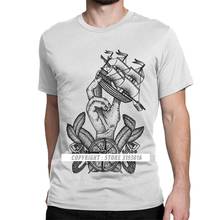 Мужская футболка с рисунком капитана корабля, Морская Лодка, моряка, парусник, яхта, хлопковая одежда, футболки для размера плюс 2024 - купить недорого