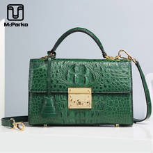 McParko Women Handbag Shoulder Bags 2020 Top-handle Design Handbags Crocodile Genuine Leather Hand Bag Female Crocody Luxury Bag 2024 - buy cheap