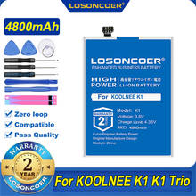 100% Original LOSONCOER 4800mAh For KOOLNEE K1 / K1 Trio K1Trio Battery Free Tools 2024 - buy cheap