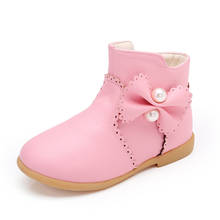 Zapatos de invierno para niños y niñas, botas de nieve cortas de 1 a 6 años, color rosa, rojo y negro, novedad de 2020 2024 - compra barato