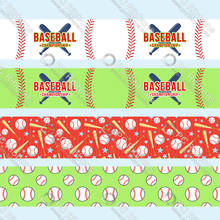 Cinta de grogrén estampada con diseño de béisbol de dibujos animados, 50 yardas, para envolver regalos, lazos diy, cintas para decoraciones navideñas y bodas 2024 - compra barato
