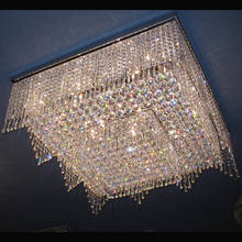 Lámpara de techo moderna de cristal para sala de estar, luz LED de cristal de lujo personalizable, grande, hotel, nueva 2024 - compra barato