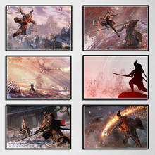 Sekiro contém duas peças de pôsteres e impressões, quadros de decoração para parede sala de estar, pintura de tela, jogo decoração decorativa de casa 2024 - compre barato