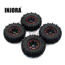 INJORA 1:10 RC Rock Crawler 1.9 Inch Rubber Tires & Plastic Wheel Rim Set for Axial SCX10 Tamiya CC01 D90 TF2 2024 - buy cheap