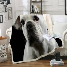 3D Animal Dog Throw Blanket Bulldog Sherpa Blanket on Bed Puppy Dachshund Soft Bedspreads Dalmatian Pet Fluffy Blanket for Kids 2024 - buy cheap