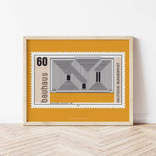Bauhaus arte poster, amarelo josef albers bauhaus exhibition print, vintage alemão postagem arte do selo, meados do século moderna arte fina 2024 - compre barato
