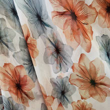 Vestido de tela de gasa 75D, tela suave de flores de verano, ligera, transpirable, DIY, bufanda, tela de Cosplay 2024 - compra barato