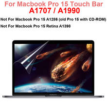 Матовая защитная пленка для экрана Macbook Pro 15, Антибликовая пленка Macbookpro 15,4 дюйма с сенсорной панелью A1707 A1990 2024 - купить недорого