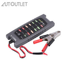 AUTOUTLET-probador Digital de batería de coche, analizador alternador de 12V, herramienta de prueba de carga con dos Clips, 6 led 2024 - compra barato