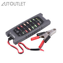 AUTOUTLET Car Digital Battery Tester 12V Alternator Analyzer Battery State Life Check Loading Test Tool With Two Clips 6 LEDs 2024 - buy cheap