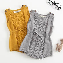 Newborn Boys Girls Jumpsuits Clothes 2020 Spring Autumn Baby Boys Girls Rompers Pure Color Knitted Children Rompers 2024 - buy cheap