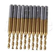 New 1.8mm Titanium Coated Carbide Tungsten Drill Bits CNC PCB Tools Pack of 10 2024 - buy cheap