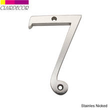 4 in Sold Zinc Modern House Number Hotel Home Door Number Outdoor Address Plaque Zinc Alloy Number for House Address Sign #7 2024 - buy cheap