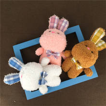3 цвета, милый кролик 6 см, мягкая плюшевая игрушка, кукла-подарок для детей, ремень для рук, плюшевая кукла 2024 - купить недорого