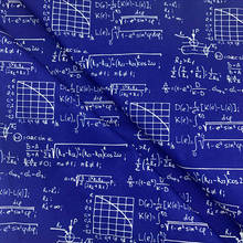Красивая 100% хлопковая ткань синяя математическая формула рисунок цифровой печати материал для шитья «сделай сам» домашнее лоскутное платье одежда 2024 - купить недорого