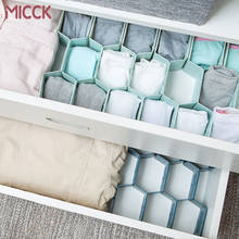 MICCK-estante de almacenamiento de plástico, separador de clasificación de panal de abeja, organizador de cajones de armario, artículos, calcetines, contenedor de ropa interior 2024 - compra barato