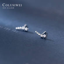 Colusiwei-pendientes de plata esterlina 925 para mujer y niña, joyería fina de circonita brillante con forma de estrella, pequeños 2024 - compra barato