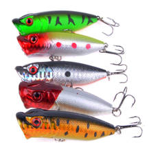 5pcs/lot  6.5cm/2.56in 11.1g/0.39oz Fishing Lure Popper Japan  Small Topwater 3D Eyes Hard Bait Hook Tackle Popper Fishing Lure 2024 - buy cheap