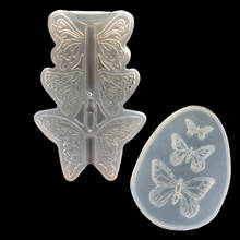 UV epoxy Resin Liquid Animal Butterfly Silicone molds For DIY Intersperse Decorate Jewelry pendant Making Molds craft art 2024 - buy cheap