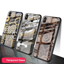 Mechanical Gears steampunk Tempered Glass Phone Case For Redmi Note 5 6 7 8 9 Pro Note8T Note9S Redmi8 9 Cover Shell 2024 - buy cheap