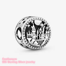 Winter 100% Original 925 Sterling Silver School of Witchcraft and Wizardry Charm beads Fits Brand bracelets Jewelry 2024 - buy cheap