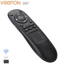 VIBOTON 504T Multi-Functional Laser Pointer Remote 2.4GHz Wireless Air Mouse with TouchPad for Android TV Box PPT 2024 - buy cheap