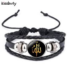 Арабский мусульманский кожаный браслет, искусственный браслет для мужчин и женщин, религиозная вера 2024 - купить недорого