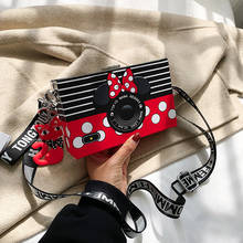 2019 nueva cámara en forma de Bolsa de cuero de la Pu señoras bolso de Mickey Minnie bolso mujer bolso de hombro tipo bandolera bolso Bolsa Feminina 2024 - compra barato