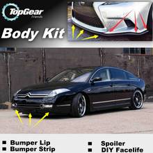 Bumper Lip Deflector Lips For Citroen C6 2005~2013 Front Spoiler Skirt For TopGear Friends Car View Tuning / Body Kit / Strip 2024 - buy cheap