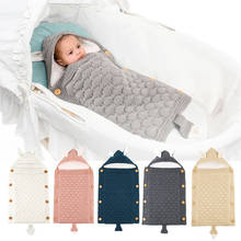 Sacos de dormir con capucha de ganchillo para bebés recién nacidos, mantas para envolver, sacos de dormir 2024 - compra barato