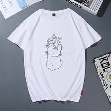 Punk Women Clothing 2020 New Harajuku Fashion Printed T Shirt Aesthetic Art Tumblr T-shirt Black White Graphic Camisetas Mujer 2024 - купить недорого