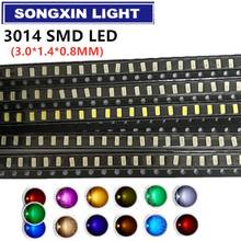 1000pcs/lot 5 Colors 3014 SMD Led Super Bright Red/Green/Blue/Yellow/White  Water Clear LED Light Diode 2024 - buy cheap