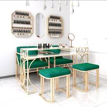 Marble manicure table chair set single double light luxury manicure table simple manicure table iron art 2024 - buy cheap