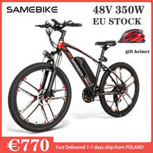 Samebike-bicicleta elétrica, bicicleta para esportes, 48v e 350w 2024 - compre barato