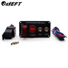 DEFT 12V Switch Panel Ignition Push Button Engine Start Push Button LED Toggle Switch Carbon Fiber Racing Car 2024 - buy cheap
