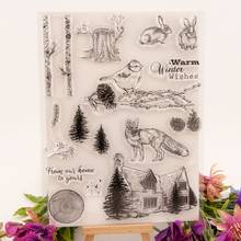 Winter Animals Silicone Clear Seal Stamp DIY Scrapbooking Embossing Photo Album M17D 2024 - buy cheap
