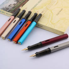 luxury alumina transparent student gift ink pen metal golden color EF Fountain Pen Stationery Office Writing 2024 - buy cheap