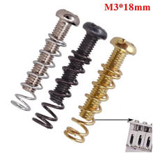 6Pcs Electric Guitar Tremolo Bridge String Saddles Mount Conical Spring and Screws Silver Black Gold Accessories Parts 2024 - buy cheap