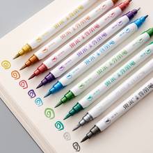 10 Colors Dual Tips Metallic Marker Pearl Color Art Markers Art Metallic Brush Pen Twin Brush Marker Pen Drawing Pen Paint Pen 2024 - buy cheap