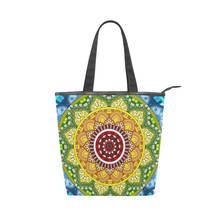 ALAZA Ladies Handbags Girl Canvas Tote Bag Shopping Mandala Print Travel Women Eco Reusable Shoulder Shopper Bags High Capacity 2024 - buy cheap