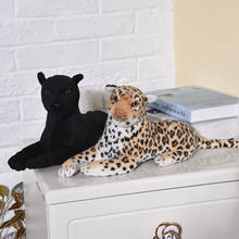 [Engraçado] grande 90cm leopardo pantera pelúcia boneca brinquedo simulação animal propenso panthera pardus modelo crianças criança melhor presente 2024 - compre barato