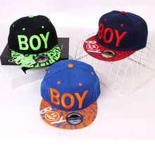 Boy Letter Embroidered Hip Hop Cap Unisex Kids Snapback Cap kids Baseball Cap Sun Hat For girls dance 2024 - buy cheap